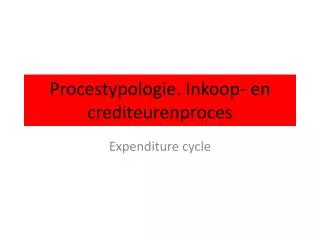 procestypologie inkoop en crediteurenproces