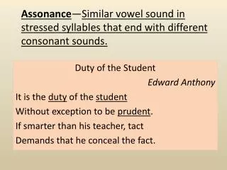 Duty of the Student Edward Anthony It is the duty of the student Without exception to be prudent.