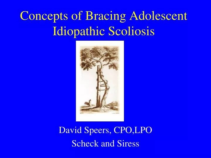 concepts of bracing adolescent idiopathic scoliosis