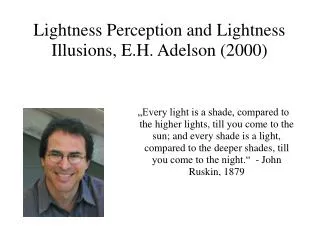 lightness perception and lightness illusions e h adelson 2000