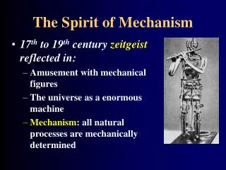 The Spirit of Mechanism