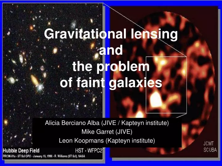 gravitational lensing and the problem of faint galaxies