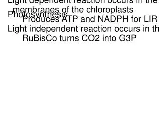 Photosynthesis