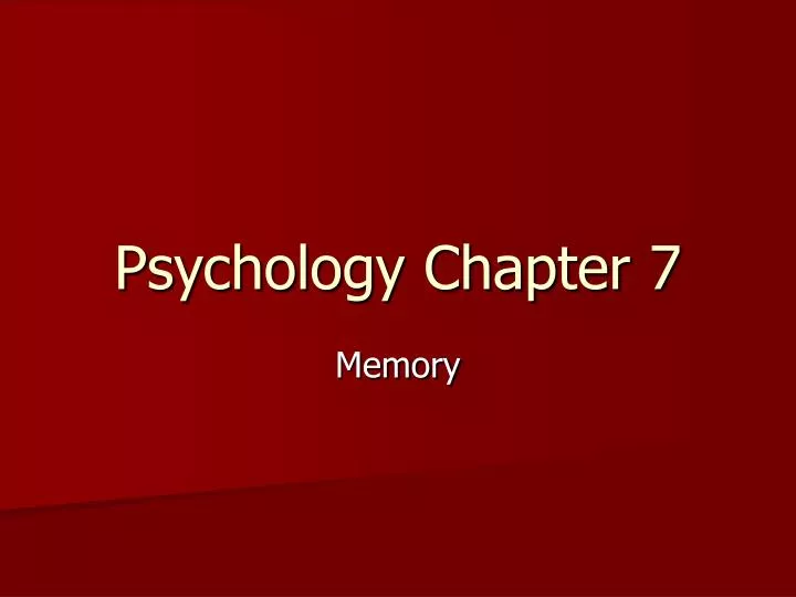 psychology chapter 7