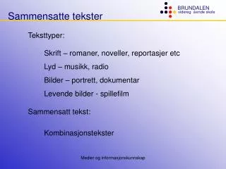 sammensatte tekster