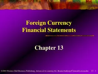 Foreign Currency Financial Statements