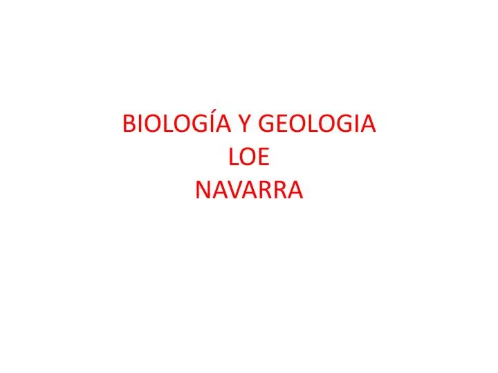biolog a y geologia loe navarra