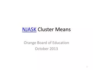 NJASK Cluster Means
