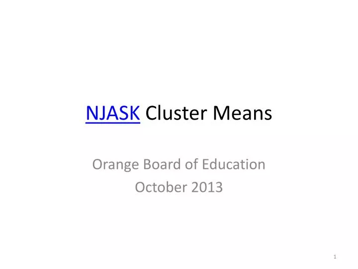 njask cluster means