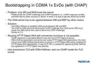 Bootstrapping in CDMA 1x EvDo (with CHAP)