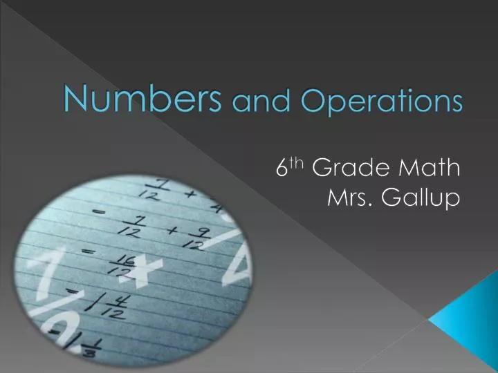 numbers and operations