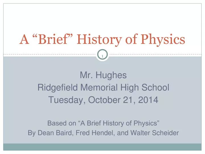 a brief history of physics