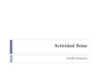 actividad solar