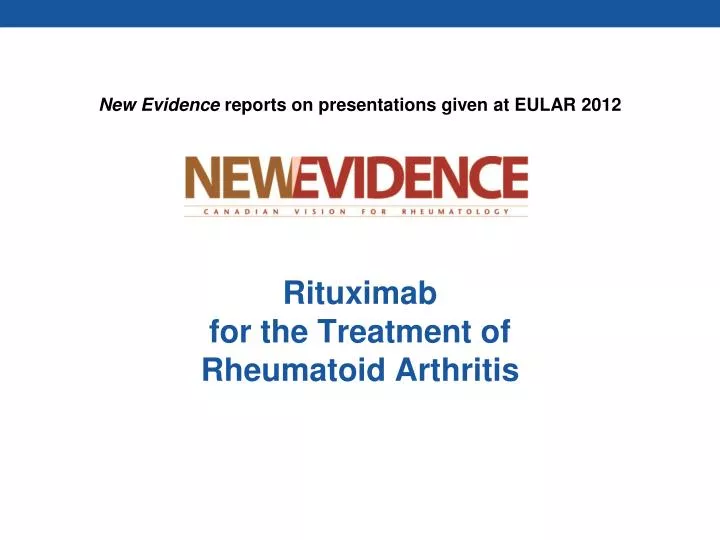 rituximab for the treatment of rheumatoid arthritis