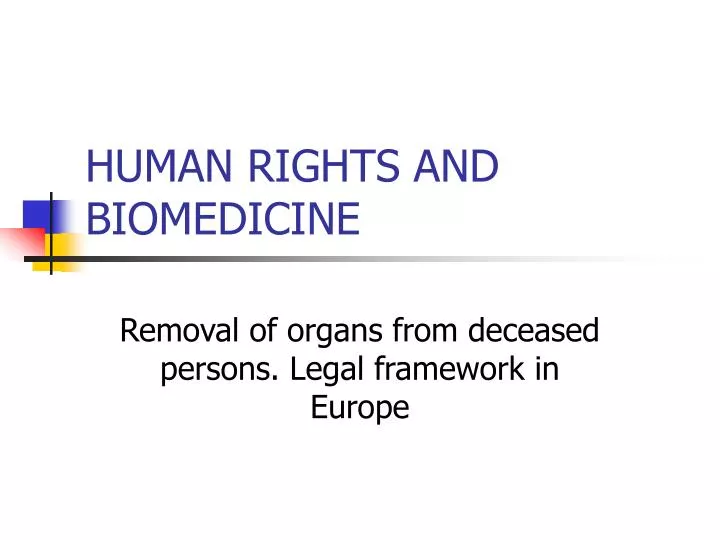 human rights and biomedicine