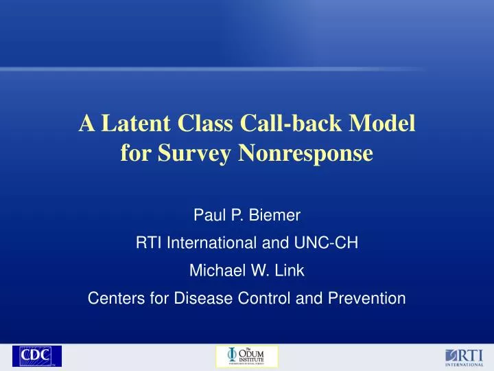 a latent class call back model for survey nonresponse