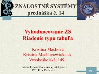 znalostn syst my predn ka 14