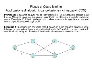 flusso di costo minimo applicazione di algoritmi cancellazione cicli negativi ccn