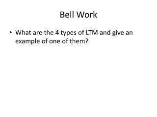 Bell Work