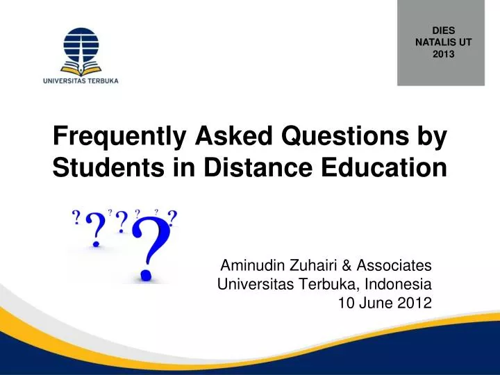 frequently asked questions by students in distance education