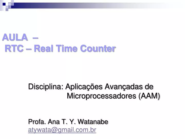 aula rtc real time counter