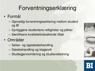 forventningserkl ring