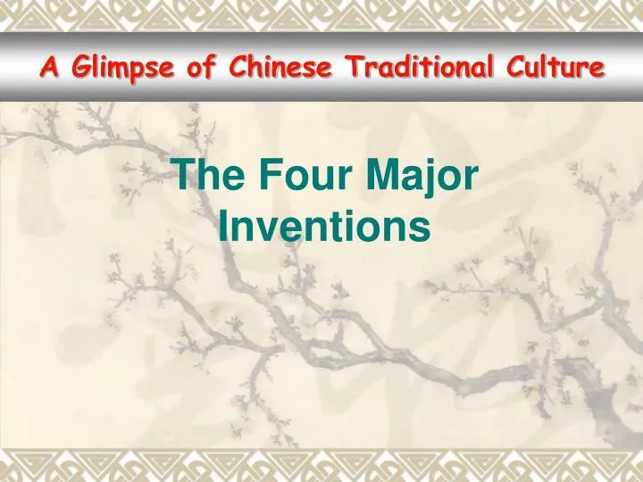 the four major inventions