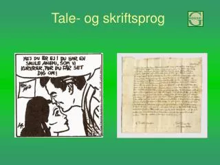 tale og skriftsprog
