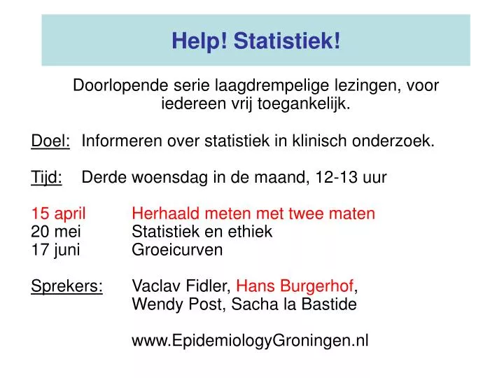 help statistiek