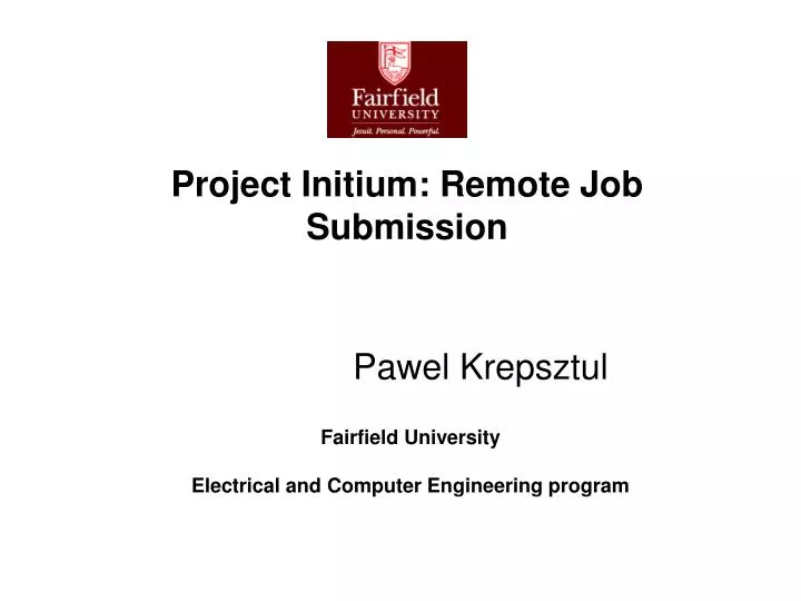 project initium remote job submission