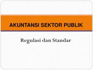 regulasi dan standar