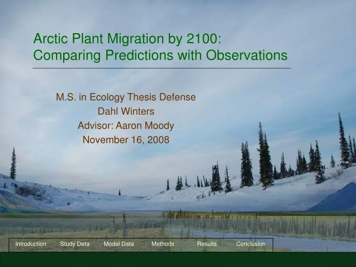 arctic plant migration by 2100 comparing predictions with observations