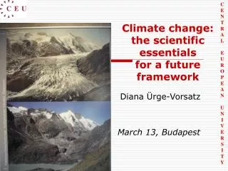 Climate change: the scien tific essentials for a future framework