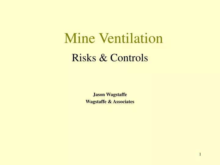 mine ventilation