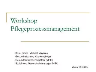 workshop pflegeprozessmanagement