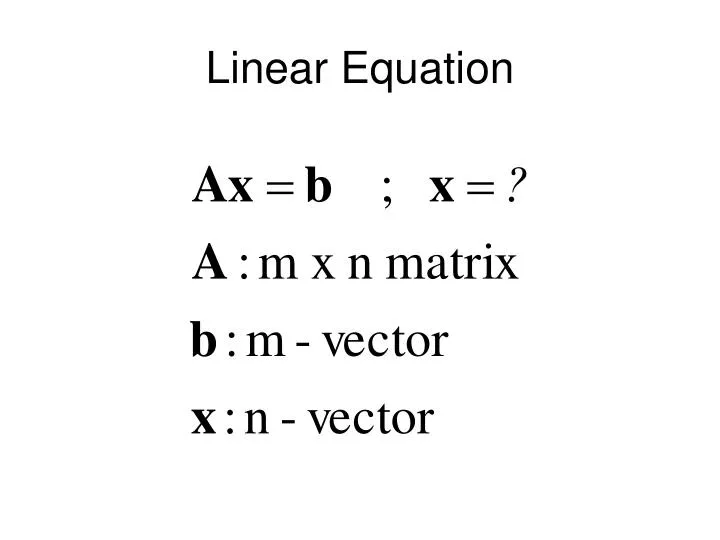 linear equation