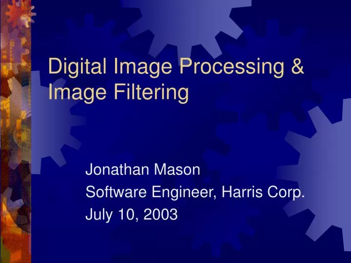digital image processing image filtering