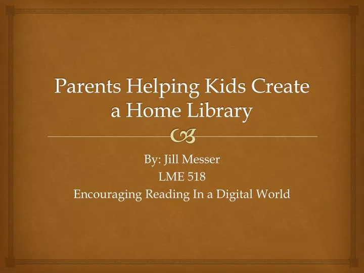 parents helping kids create a home library