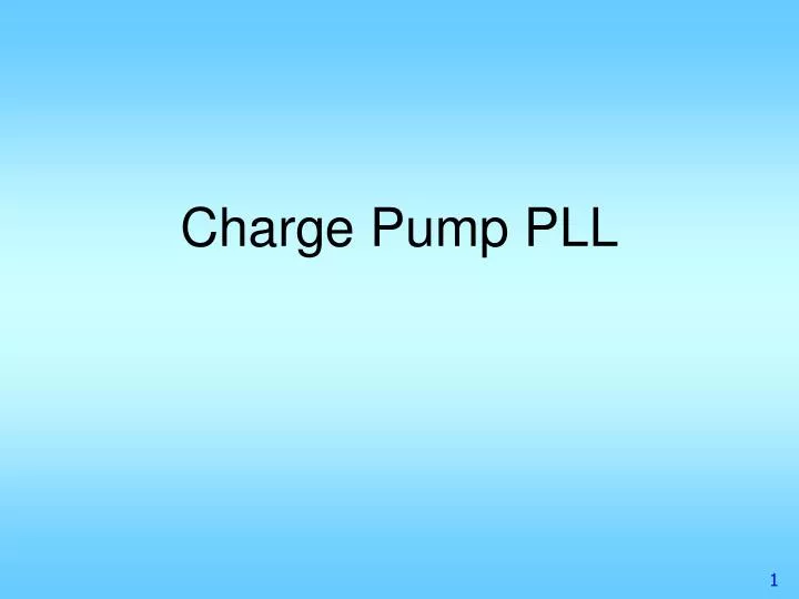 charge pump pll