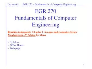 egr 270 fundamentals of computer engineering
