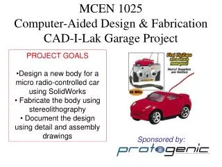 MCEN 1025 Computer-Aided Design &amp; Fabrication CAD-I-Lak Garage Project