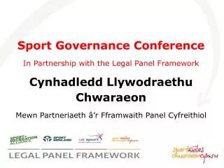 Sport Governance Conference In Partnership with the Legal Panel Framework