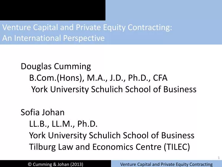 venture capital and private equity contracting an international perspective
