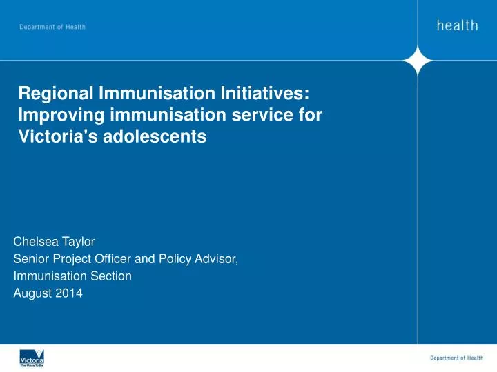 regional immunisation initiatives improving immunisation service for victoria s adolescents