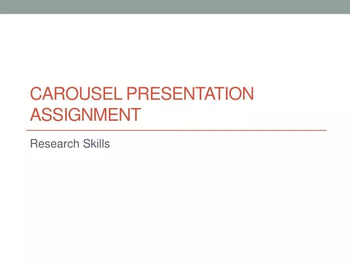 carousel presentation assignment