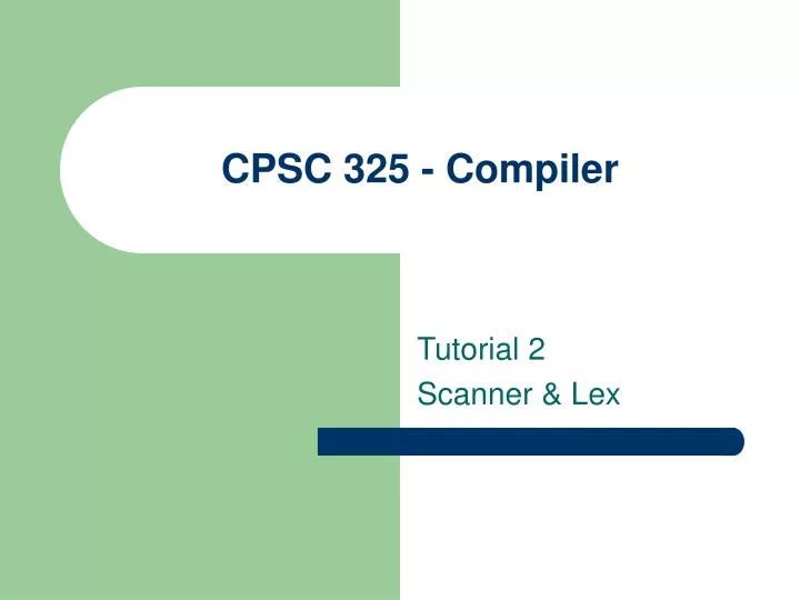 cpsc 325 compiler