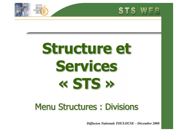 structure et services sts menu structures divisions