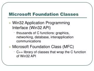 Microsoft Foundation Classes