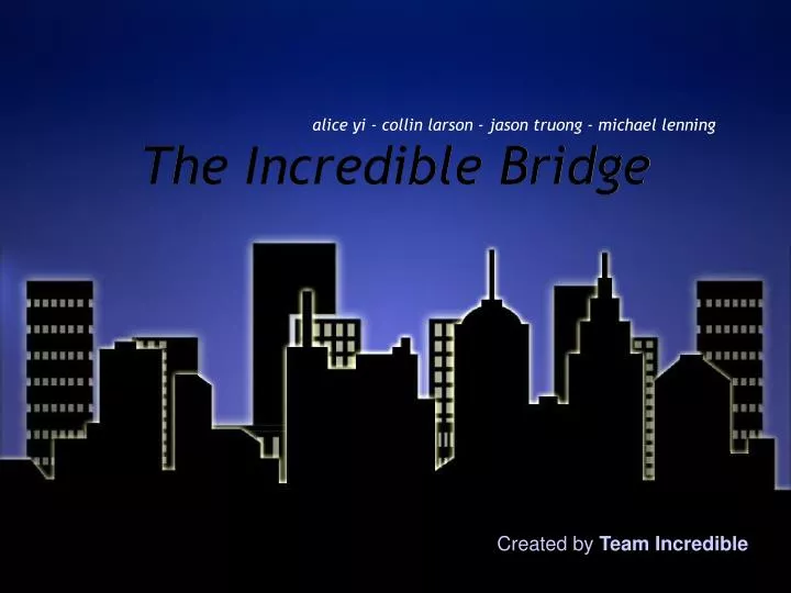 the incredible bridge