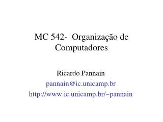 mc 542 organiza o de computadores